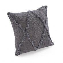 18" X 18" Taupe And Brown 100% Cotton Geometric Zippered Pillow