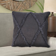 18" X 18" Taupe And Brown 100% Cotton Geometric Zippered Pillow