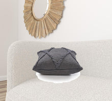 18" X 18" Taupe And Brown 100% Cotton Geometric Zippered Pillow