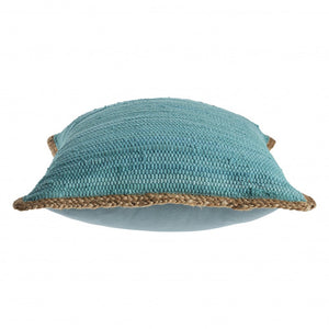 20" Beige and Green Throw Pillow