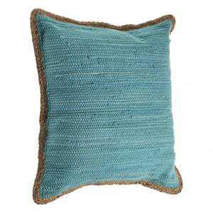 20" Beige and Green Throw Pillow