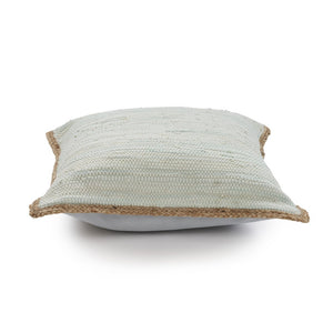 20" Beige and Green Throw Pillow