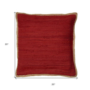20" Beige and Green Throw Pillow