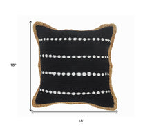 14" X 36" Blue and Beige Lumbar Throw Pillow