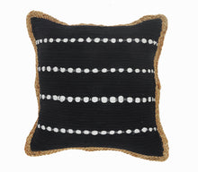 14" X 36" Blue and Beige Lumbar Throw Pillow