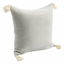 18" X 18" Light Blue 100% Cotton Geometric Zippered Pillow