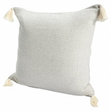 18" X 18" Light Blue 100% Cotton Geometric Zippered Pillow