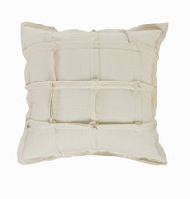 20" Beige Cotton Throw Pillow