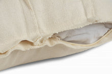 20" Beige Cotton Throw Pillow