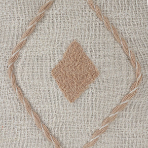 20" X 20" Peach And White 100% Cotton Coastal Zippered Pillow