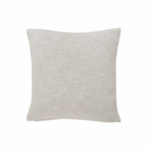 20" X 20" Peach And White 100% Cotton Coastal Zippered Pillow
