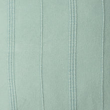 18" X 18" Aqua And Green 100% Cotton Zippered Pillow