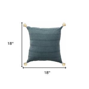 18" X 18" Burgundy 100% Cotton Zippered Pillow