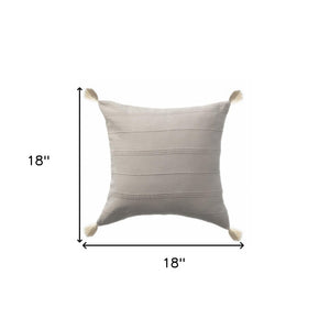 18" X 18" Burgundy 100% Cotton Zippered Pillow