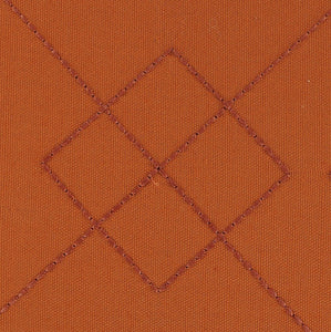 20" Orange And Dark Orange Diamond Cotton Throw Pillow