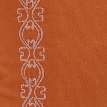20" X 20" Orange And Dark Orange 100% Cotton Geometric Zippered Pillow