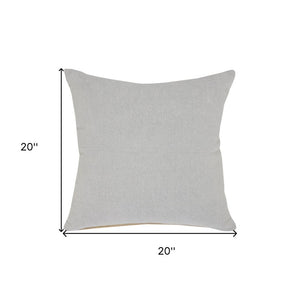 20" X 20" Classic Blue 100% Cotton Zippered Pillow