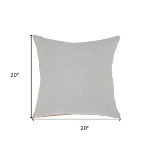 14" X 36" Light Gray Cotton Throw Pillow