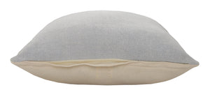 14" X 36" Light Gray Cotton Throw Pillow
