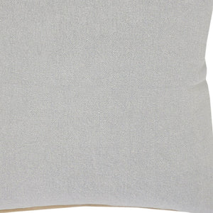 14" X 36" Light Gray Cotton Throw Pillow