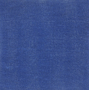 20" X 20" Classic Blue 100% Cotton Zippered Pillow