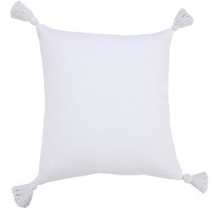 20" X 20" White 100% Cotton Zippered Pillow