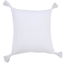 20" X 20" White 100% Cotton Zippered Pillow