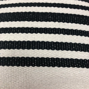 22" Black and White Throw Pillow