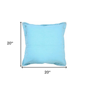 20" Black Cotton Throw Pillow