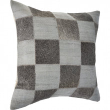 20" Silver and Brown Throw Pillow