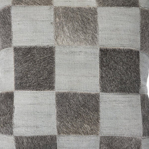 20" Silver and Brown Throw Pillow
