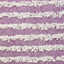 14" X 36" Purple and Cream Throw Pillow
