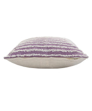 14" X 36" Purple and Cream Throw Pillow