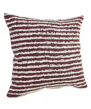 14" X 36" Purple and Cream Throw Pillow