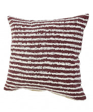 14" X 36" Purple and Cream Throw Pillow