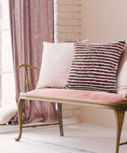 14" X 36" Purple and Cream Throw Pillow