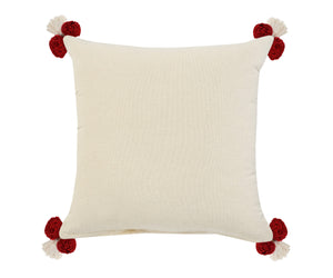 20" Yellow and Cream Throw Pillow