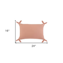 16" X 24" Blush Pink 100% Cotton Zippered Pillow