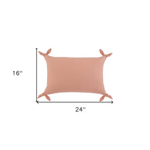 16" X 24" Blush Pink 100% Cotton Zippered Pillow