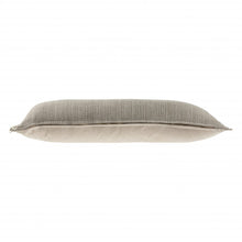 14" X 36" Tan Linen Throw Pillow with Fringe