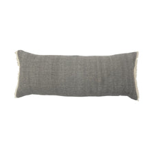 14" X 36" Orange And Tan 100% Cotton Zippered Pillow