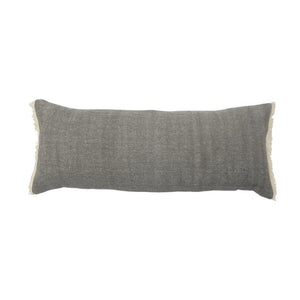 14" X 36" Orange And Tan 100% Cotton Zippered Pillow