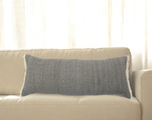 14" X 36" Orange And Tan 100% Cotton Zippered Pillow
