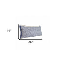 14" X 36" Jet Black 100% Cotton Zippered Pillow