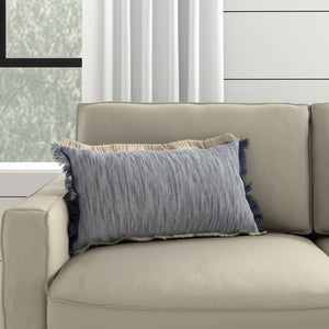 14" X 36" Jet Black 100% Cotton Zippered Pillow