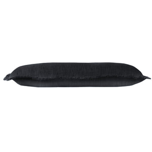 14" X 36" Jet Black 100% Cotton Zippered Pillow