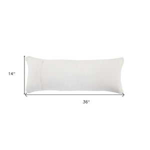 14" X 36" Red and White Throw Pillow