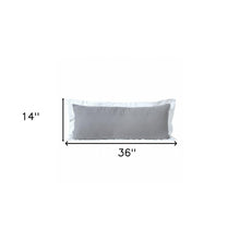 20" X 20" Gray And White 100% Cotton Geometric Zippered Pillow