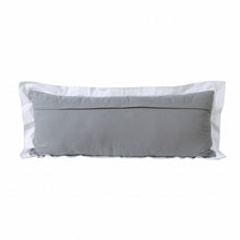 20" X 20" Gray And White 100% Cotton Geometric Zippered Pillow