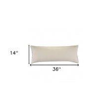 14" X 36" Gray Throw Pillow
